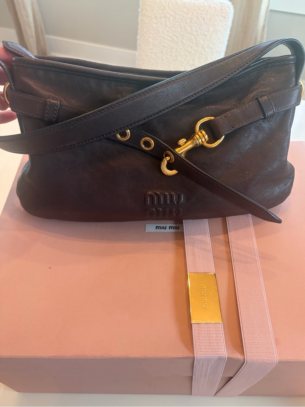 Miu Miu Aventure Nappa Leather Bag - Runway